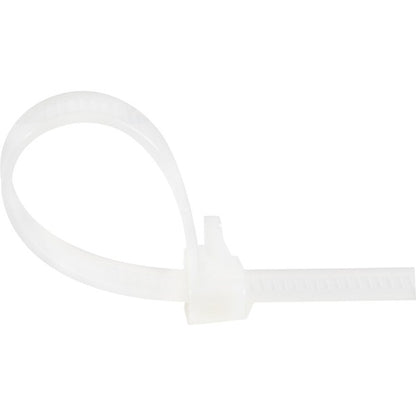 StarTech.com 8"(20cm) Reusable Cable Ties, 1-7/8"(50mm) Dia. 50lb(22Kg) Tensile Strength, Nylon, In/Outdoor, UL Listed, 100 Pack, White