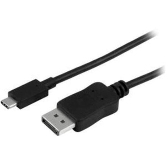 StarTech.com 3ft/1m USB C to DisplayPort 1.2 Cable 4K 60Hz - USB Type-C to DP Video Adapter Monitor Cable HBR2 - TB3 Compatible - Black