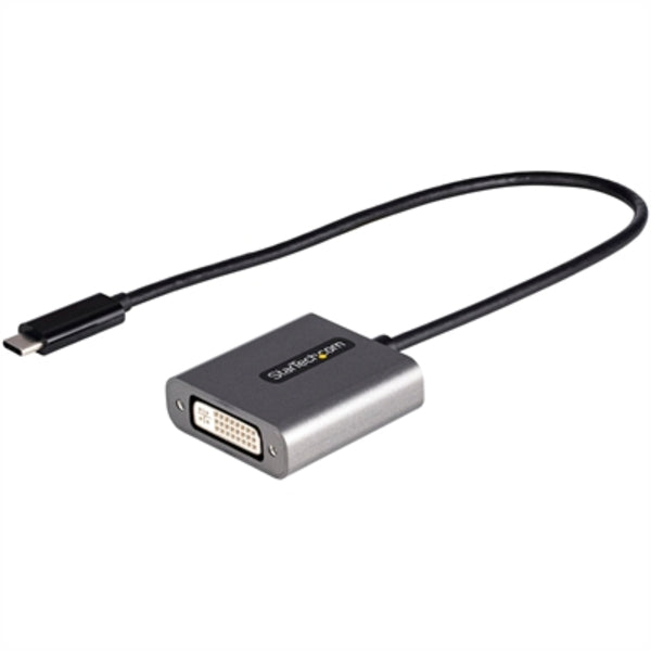 StarTech.com USB C to DVI Adapter, 1920x1200p, USB Type-C to DVI-D Adapter Dongle, USB-C to DVI Display/Monitor Video Converter, 12" Cable