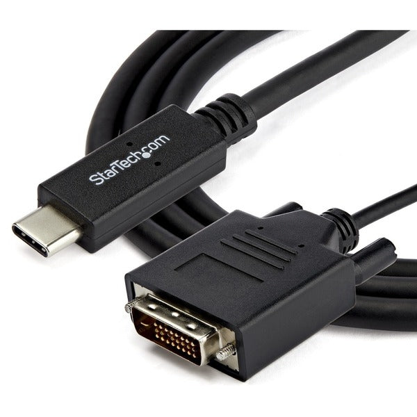 StarTech.com 3.3 ft / 1 m USB-C to DVI Cable - USB Type-C Video Adapter Cable - 1920 x 1200 - Black