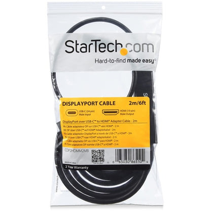 StarTech.com USB C to HDMI Cable - 3 ft / 1m - USB-C to HDMI 4K 60Hz - USB Type C to HDMI - Computer Monitor Cable