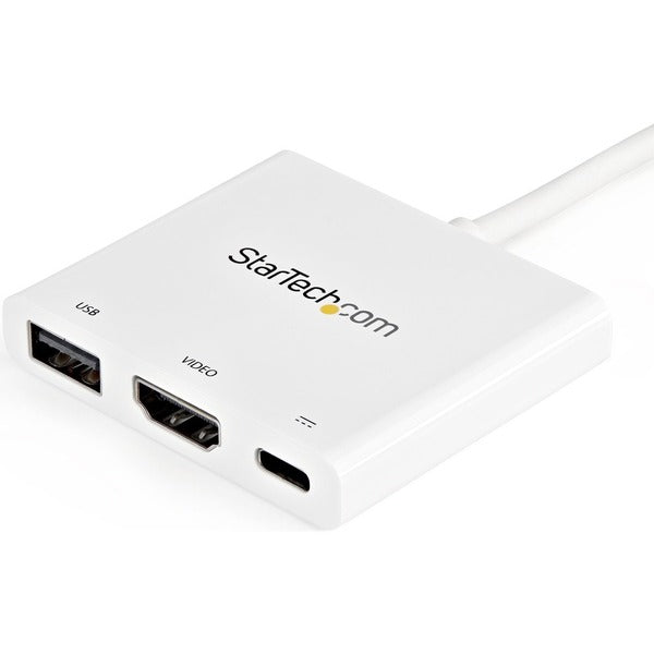 StarTech.com StarTech.com USB C Multiport Adapter with HDMI 4K &amp; 1x USB 3.0 - PD - Mac &amp; Windows - White USB Type C All in One Video Adapter