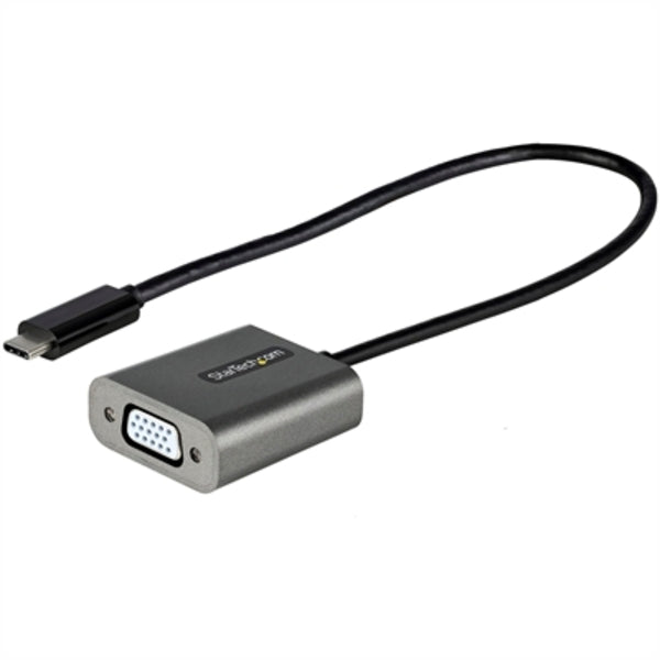 StarTech.com USB C to VGA Adapter, 1080p USB Type-C to VGA Adapter Dongle, USB-C to VGA Monitor/Display Video Converter, 12" Long Cable