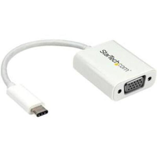 StarTech.com USB-C to VGA Adapter - White - Thunderbolt 3 Compatible - USB C Adapter - USB Type C to VGA Dongle Converter