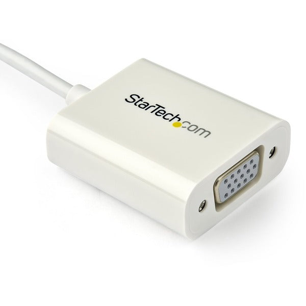 StarTech.com USB-C to VGA Adapter - White - Thunderbolt 3 Compatible - USB C Adapter - USB Type C to VGA Dongle Converter