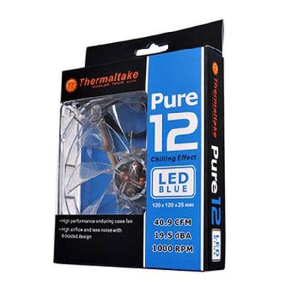 Thermaltake Pure 12 LED DC Fan- Blue