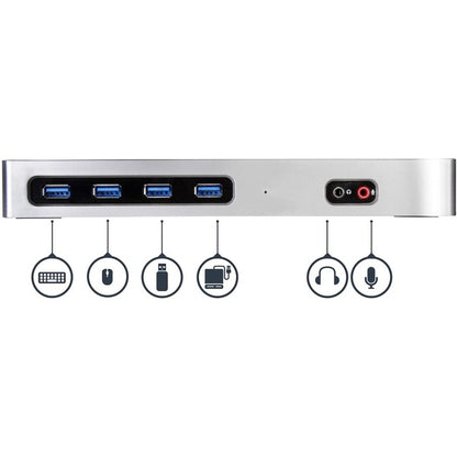 StarTech.com USB-C / USB 3.0 Docking Station - Compatible with Windows / macOS - Supports 4K Ultra HD Dual Monitors - USB-C - Six USB Type-A Ports - DK30A2DH