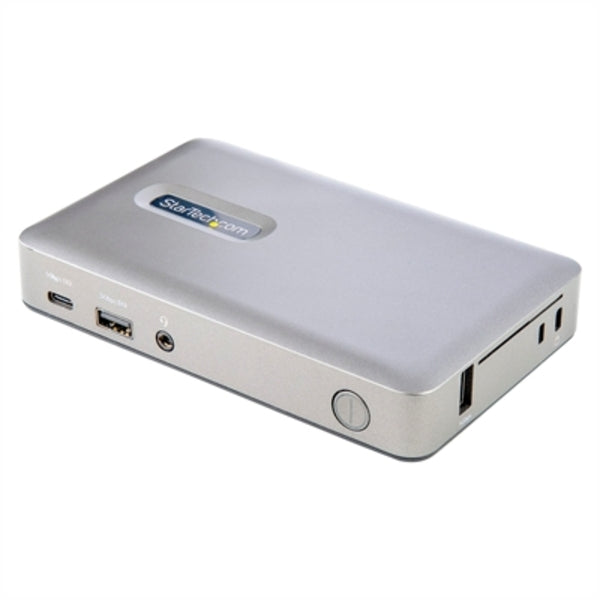 StarTech.com USB C Dock, USB-C to DisplayPort 4K 30Hz or VGA, 65W PD3.0, 4-Port USB 3.1 Gen 1 Hub, GbE, Universal USB C Docking Station