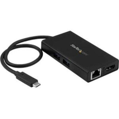 StarTech.com USB-C Multiport Adapter - USB-C Travel Dock w/ 4K HDMI - 60W PD Pass-Through, GbE, 2x USB-A - Mini USB Type-C Docking Station