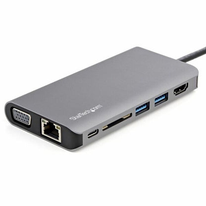 StarTech.com USB C Multiport Adapter - USB-C Mini Travel Dock w/ 4K HDMI or 1080p VGA - 100W PD Pass-Through, 3x USB, SD, GbE, Audio