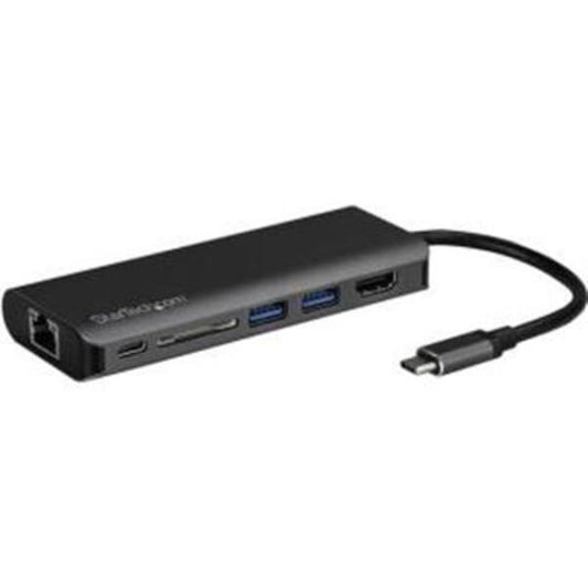 StarTech.com USB C Multiport Adapter - Portable USB Type-C Travel Dock - 4K HDMI, 2-pt USB Hub, SD, GbE, 60W PD Pass-Through - Laptop Dock