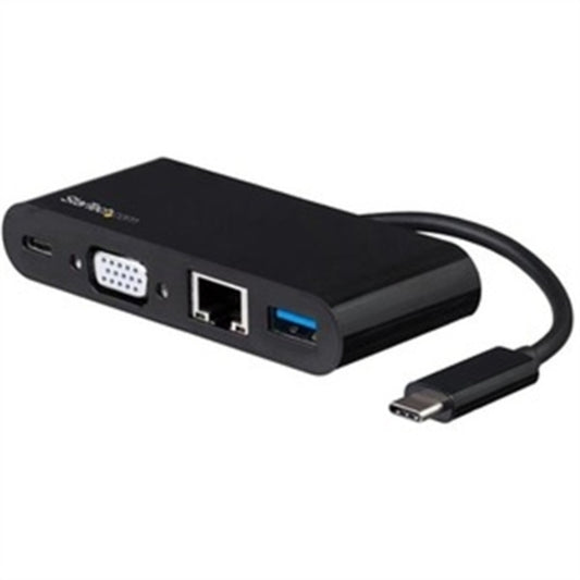 StarTech.com USB C Multiport Adapter - Mini USB-C Dock w/ VGA Video - 60W Power Delivery Passthrough - USB Type-A 5Gbps - Gigabit Ethernet