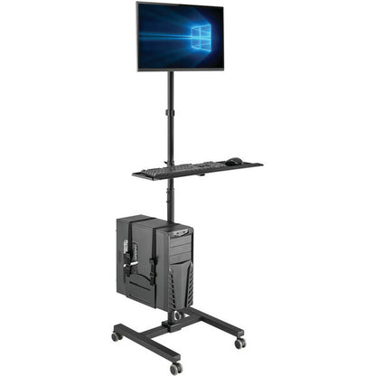 Tripp Lite Mobile Workstation TV Floor Stand Cart Height-Adjustable 17-32in