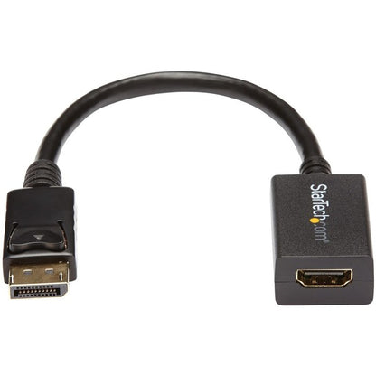 StarTech.com DisplayPort to HDMI Adapter, 1080p DP to HDMI Video Converter, DP to HDMI Monitor/TV Dongle, Passive, Latching DP Connector