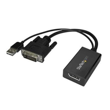 StarTech.com DVI to DisplayPort Adapter with USB Power - DVI-D to DP Video Adapter - DVI to DisplayPort Converter - 1920 x 1200