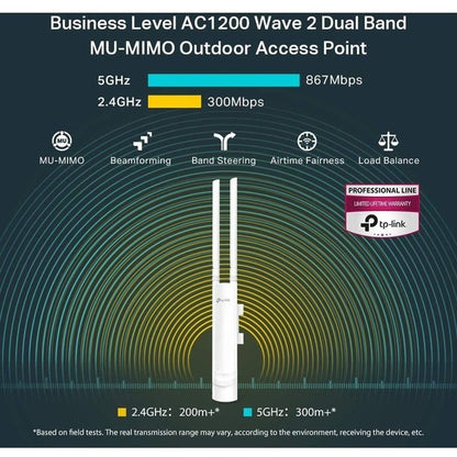 TP-Link EAP225-Outdoor - Omada AC1200 Wireless Gigabit Outdoor Access Point