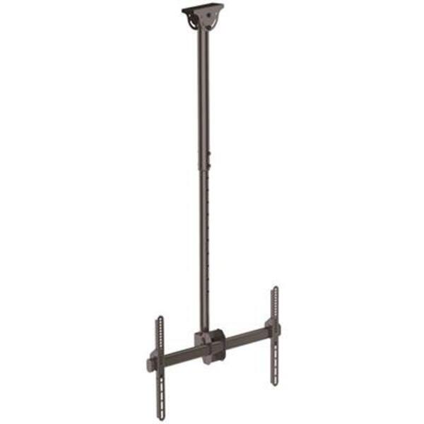 StarTech.com Ceiling TV Mount - 3.5' to 5' Pole - 32 to 75" TVs with a weight capacity of up to 110 lb. (50 kg) - Telescopic pole can extend from 42" to 61" (1060 to 1560 mm) - Ceiling mount swivels +60 /-60 degrees to adjust to your ceiling - Swivel t...