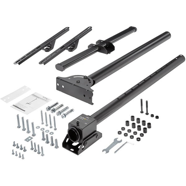 StarTech.com Ceiling TV Mount - 3.5' to 5' Pole - 32 to 75" TVs with a weight capacity of up to 110 lb. (50 kg) - Telescopic pole can extend from 42" to 61" (1060 to 1560 mm) - Ceiling mount swivels +60 /-60 degrees to adjust to your ceiling - Swivel t...