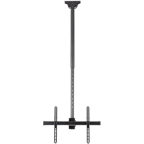 StarTech.com Ceiling TV Mount - 3.5' to 5' Pole - 32 to 75" TVs with a weight capacity of up to 110 lb. (50 kg) - Telescopic pole can extend from 42" to 61" (1060 to 1560 mm) - Ceiling mount swivels +60 /-60 degrees to adjust to your ceiling - Swivel t...