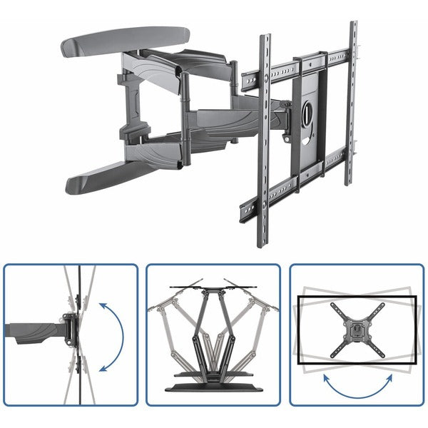 StarTech.com TV Wall Mount for up to 70 inch VESA Displays - Heavy Duty Full Motion Universal TV Wall Mount Bracket - Articulating Arm