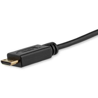 StarTech.com 6ft Mini HDMI to HDMI Cable with Ethernet, 4K 30Hz High Speed Slim Mini HDMI 1.4 (Type-C) Device to HDMI Adapter Cable/Cord