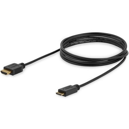 StarTech.com 6ft Mini HDMI to HDMI Cable with Ethernet, 4K 30Hz High Speed Slim Mini HDMI 1.4 (Type-C) Device to HDMI Adapter Cable/Cord