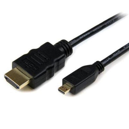 StarTech.com 6ft Micro HDMI to HDMI Cable with Ethernet, 4K High Speed Micro HDMI Type-D Device to HDMI Monitor Adapter/Converter Cord