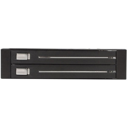 StarTech.com StarTech.com 2 Drive 2.5in Trayless Hot Swap SATA Mobile Rack Backplane - Storage bay adapter - black