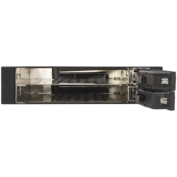 StarTech.com StarTech.com 2 Drive 2.5in Trayless Hot Swap SATA Mobile Rack Backplane - Storage bay adapter - black