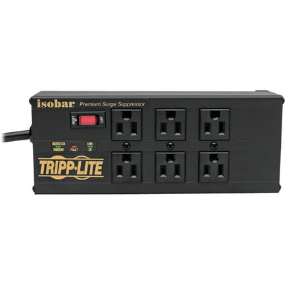 Tripp Lite Isobar Surge Protector Power Strip 6 Outlet 2 USB Charging Ports 10ft Cord