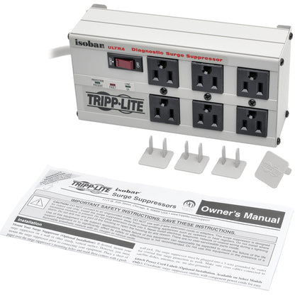 Tripp Lite Isobar Surge Protector Metal 6 Outlet 6' Cord 3330 Joules