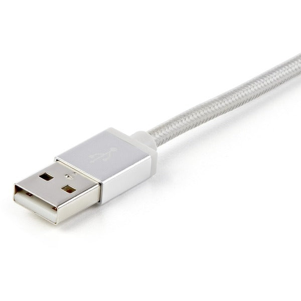 StarTech.com 1m USB Multi Charging Cable - Braided - Apple MFi Certified - USB 2.0 - Charge 1x device at a time - For USB-C or Lightning devices attach the corresponding connector of the cable to the Micro-USB connector and plug into your device - For ...