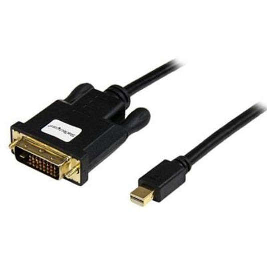 StarTech.com 6ft Mini DisplayPort to DVI Cable, Mini DP to DVI-D Adapter/Converter Cable, 1080p Video, mDP 1.2 to DVI Monitor/Display