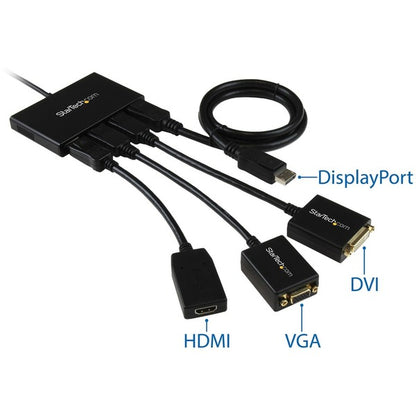 StarTech.com 4-Port Multi Monitor Adapter, DisplayPort 1.2 MST Hub, 4x 1080p, DP Video Splitter for Extended Desktop Mode, Windows Only