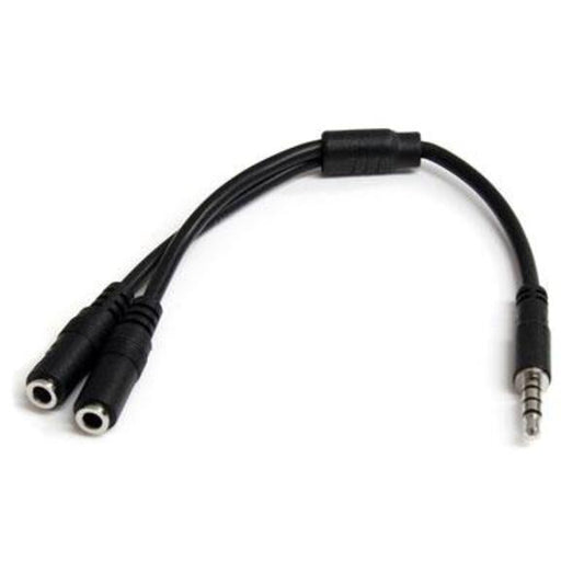 StarTech.com Headset adapter for headsets with separate headphone / microphone plugs - 3.5mm 4 position to 2x 3 position 3.5mm M/F