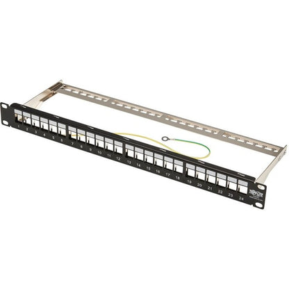 Tripp Lite 24-Port Shielded Blank Patch Panel RJ45 USB HDMI Cat5e/Cat6 TAA