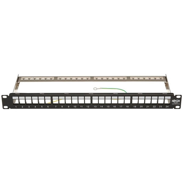 Tripp Lite 24-Port Shielded Blank Patch Panel RJ45 USB HDMI Cat5e/Cat6 TAA