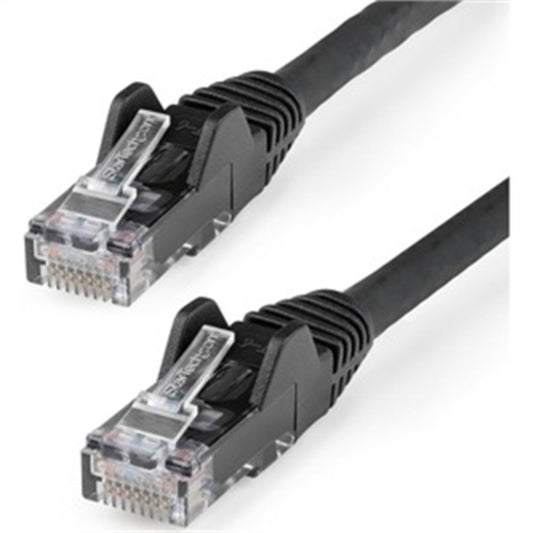 StarTech.com 4.6m(15ft) CAT6 Ethernet Cable, LSZH (Low Smoke Zero Halogen) 10 GbE Snagless 100W PoE UTP RJ45 Black Network Patch Cord ETL