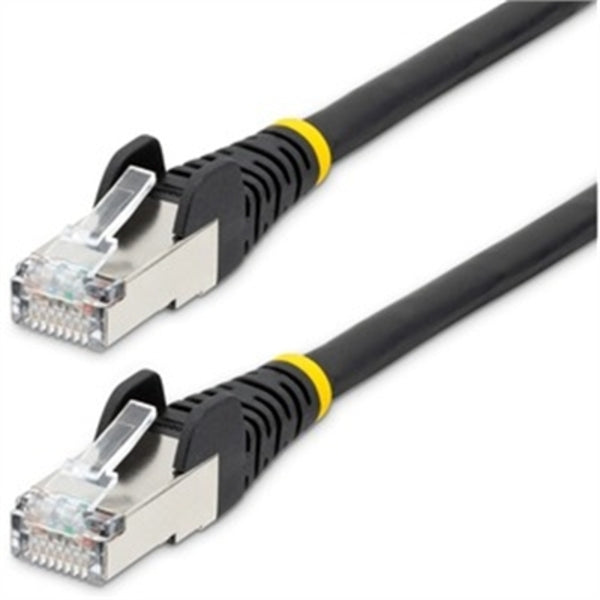 StarTech.com 3ft CAT6a Ethernet Cable, Black Low Smoke Zero Halogen (LSZH) 10 GbE 100W PoE S/FTP Snagless RJ-45 Network Patch Cord