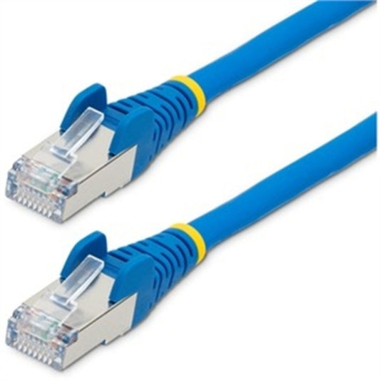 StarTech.com 10ft CAT6a Ethernet Cable, Blue Low Smoke Zero Halogen (LSZH) 10 GbE 100W PoE S/FTP Snagless RJ-45 Network Patch Cord