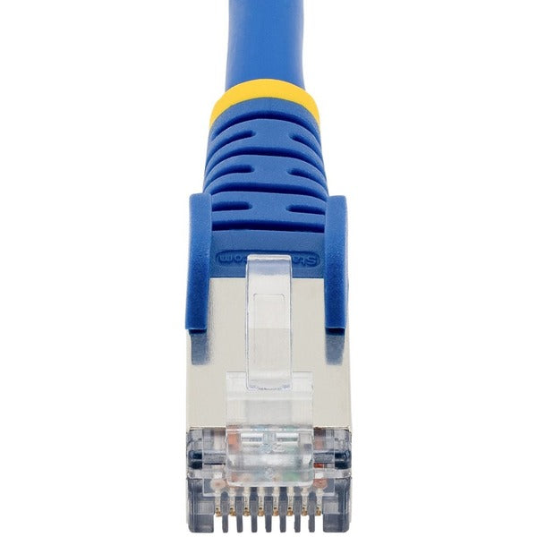 StarTech.com 10ft CAT6a Ethernet Cable, Blue Low Smoke Zero Halogen (LSZH) 10 GbE 100W PoE S/FTP Snagless RJ-45 Network Patch Cord