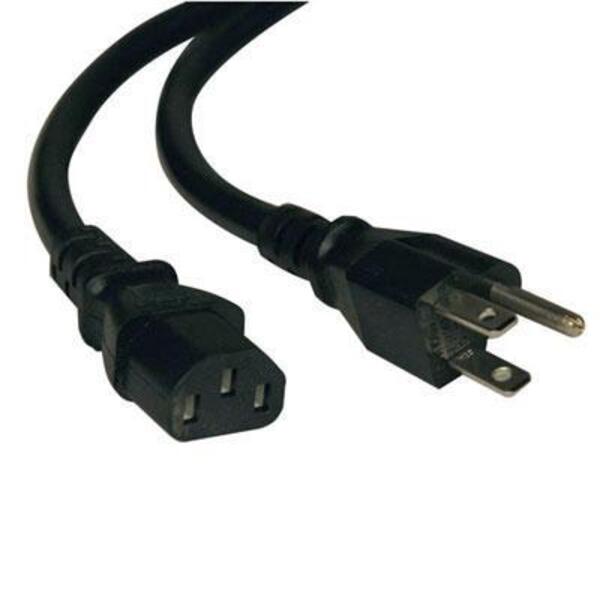 Tripp Lite Computer Power Extension Cord Adapter 10A 18AWG 5-15P to C13 10'