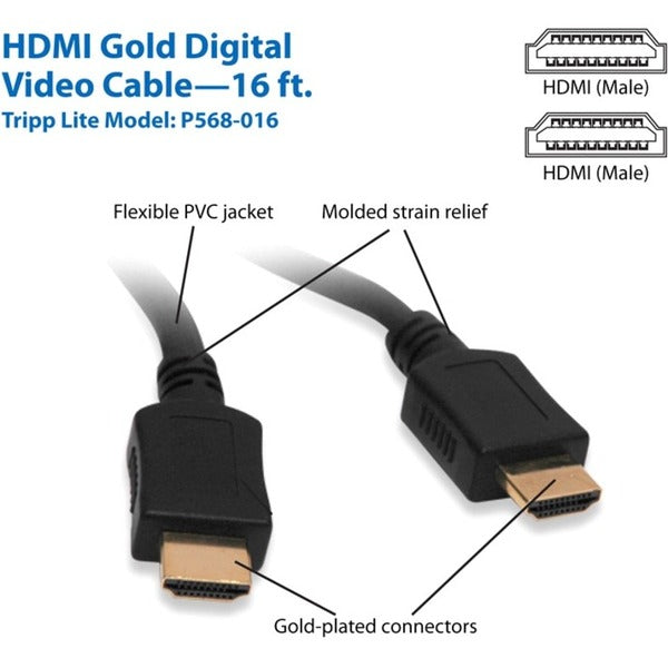 Tripp Lite 16ft High Speed HDMI Cable Digital Video with Audio 4K x 2K M/M 16'