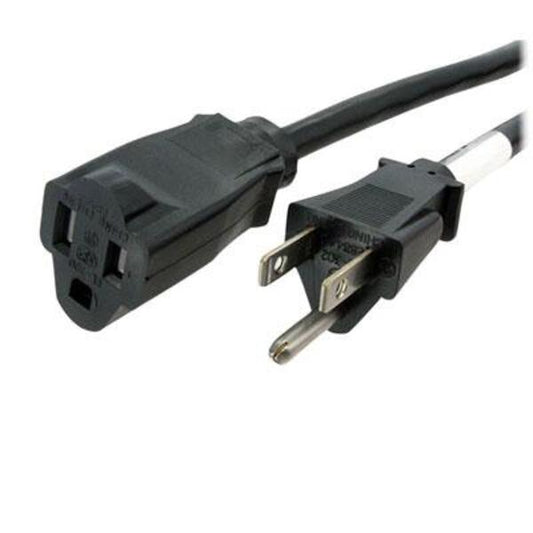 StarTech.com Power Extension Cable - 125V AC - 15A - 6ft - Black