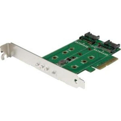 StarTech.com M.2 Adapter - 3 Port - 1 x PCIe (NVMe) M.2 - 2 x SATA III M.2 - SSD PCIE M.2 Adapter - M2 SSD - PCI Express SSD