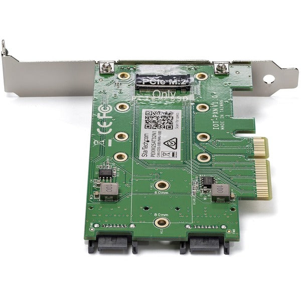 StarTech.com M.2 Adapter - 3 Port - 1 x PCIe (NVMe) M.2 - 2 x SATA III M.2 - SSD PCIE M.2 Adapter - M2 SSD - PCI Express SSD