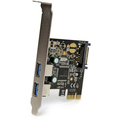 StarTech.com 2 Port PCI Express PCIe SuperSpeed USB 3.0 Controller Card w/ SATA Power