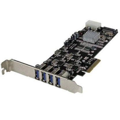 StarTech.com 4 Port PCI Express (PCIe) SuperSpeed USB 3.0 Card Adapter w/ 4 Dedicated 5Gbps Channels - UASP - SATA/LP4 Power