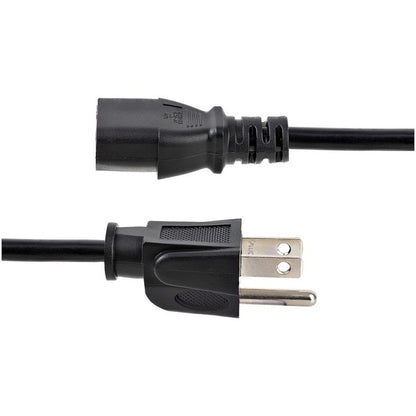 StarTech.com 10ft (3m) Computer Power Cord, NEMA 5-15P to C13, 10A 125V, 18AWG, Black Replacement AC PC Power Cord, TV/Monitor Power Cable