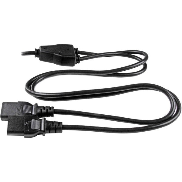 StarTech.com 10ft (3m) Computer Power Y Cord, NEMA 5-15P to C13, 10A 125V, 18AWG, Black Replacement PC Power Cord, TV/Monitor Power Cable